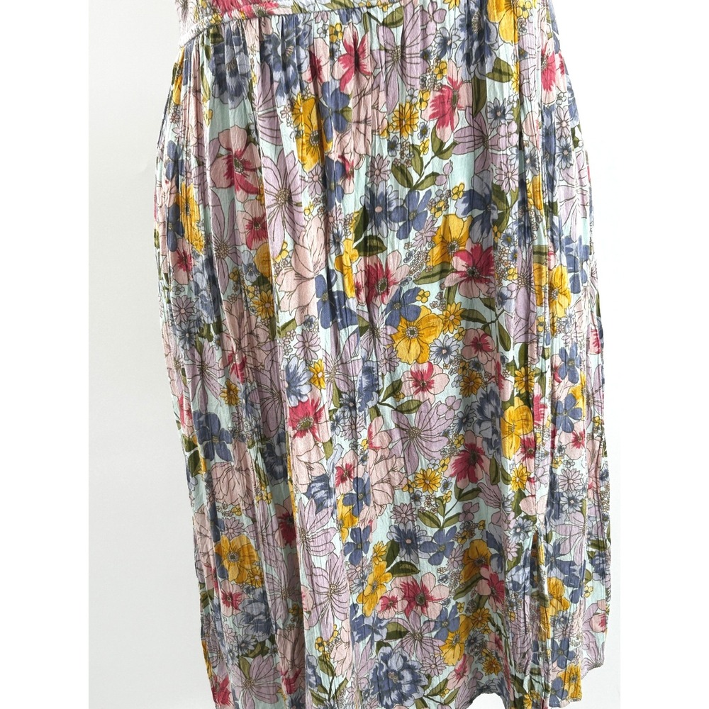 Angie Floral Boho Midi Dress Cottagecore Fairycore Sundress Medium Romantic - Picture 4 of 14